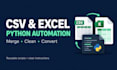automate CSV and excel file processing with a python script