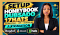 setup honeybook dubsado or 17hats workflows CRM scheduling and automation
