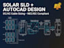 design solar system sld, autocad layout and dc ac cable sizing