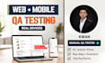 qa test your web or mobile app on real devices and report bugs