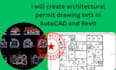 architectural permit drawing sets in autocad and revit