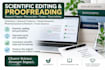 proofread and edit scientific research papers and manuscripts