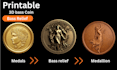 create custom 3d coin, medallion and bas relief models