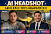 create ai linkedin headshot professional same face