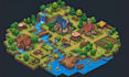 create isometric pixel art tileset tilemap game assets and environment