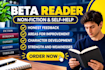 beta read, critique, and provide feedback on your writing