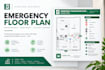 design fire emergency evacuation map, diagram for your floor plan