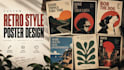 make retro style minimalistic poster