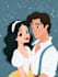make a disney children cartoon illustration