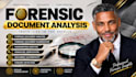 do forensic document analysis, handwriting analysis, signature verification