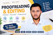proofread and edit english