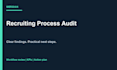 audit your recruiting process and create a talent acquisition action plan