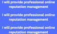 provide professional online reputation management