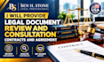 provide legal document review and consultation contracts and agreement