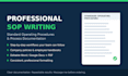 write standard operating procedures sops and process documentation