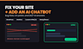fix your website and add an ai chatbot