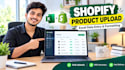 do shopify data entry, bulk product upload, and excel formatting