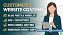 create customized content as per to your needs