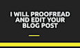 proofread and edit your blog posts professionally