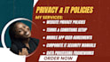write your data privacy policy terms and conditions and IT security manual