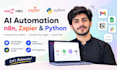 build n8n ai automation, zapier workflows and python scripts