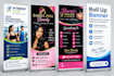 design roller, pull up, roll up banner
