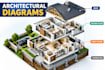 design professional architectural diagrams and exploded axonometries