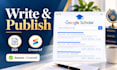 write and publish research article in google scholar journal
