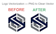 manually vectorize and redraw your logo