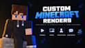 make a cinematic minecraft render of your skin