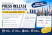 write and distribute press release to top asia media outlets