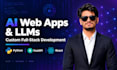 develop a custom ai web application with llm integration