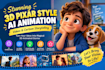 3d pixar style animation cartoon video