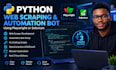 install, web scraper, automation bot using python playwright selenium in 3 hours