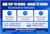 convert image to pdf, pdf to excel spreadsheet accurately