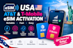 activate reliable USA att  t mobile esim instantly