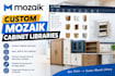 create custom cabinet libraries in mozaik