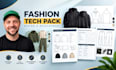 create fashion tech pack, clothing tech pack and technical flats