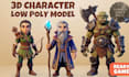 create 3d low poly character models, rigging, and animation for game assets