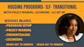 set up independent living facility, transitional housing , housing programs, llc
