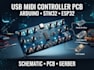 design usb midi controller pcb with arduino stm32 or esp32