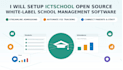 set up ictschool open source white label school management software