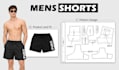 create mens short garment cad and sewing patterns for clothing
