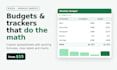 create a custom excel or google sheets budget, tracker or template