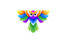 create a colorful bird owl logo design