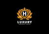 design golden elegant logo flat style