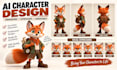 create a consistent ai character design and character sheet