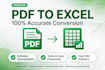 convert PDF to excel, image to excel and do accurate data entry