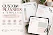 create custom planners, workbooks and organizational templates