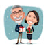 create a custom cartoon caricature holiday card